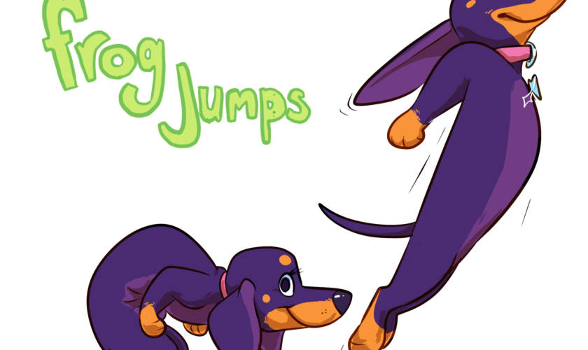 Exercise with Ellie the Wienerdog – Frog Jumps