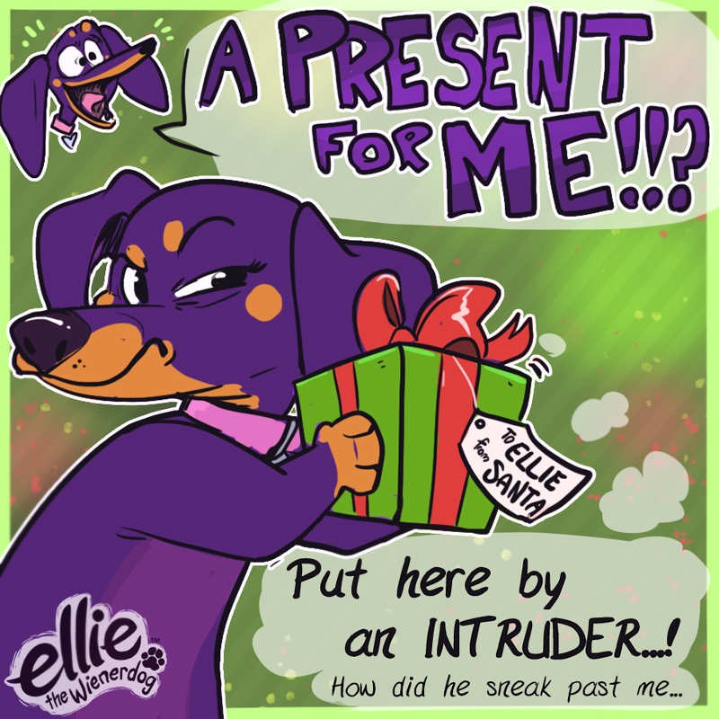 Ellie the Wienerdog Celebrates Christmas