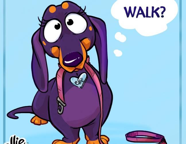 Ellie the Wienerdog Celebrates National Walk Your Pet Month