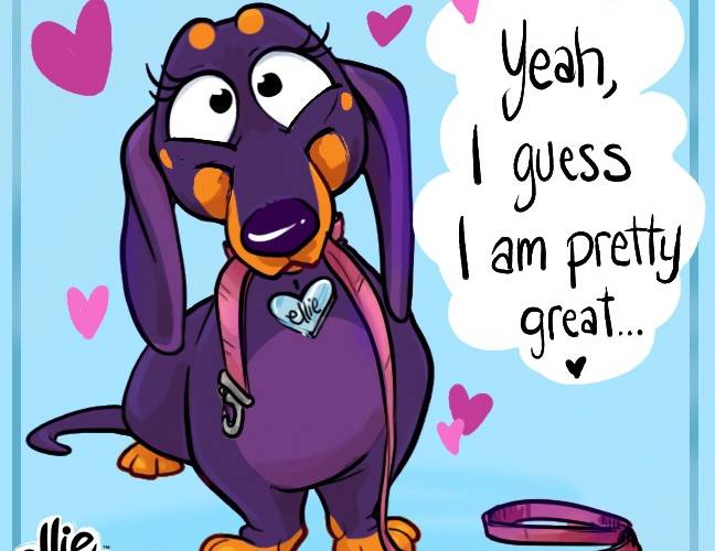 Ellie the Wienerdog Celebrates Love Your Pet Day