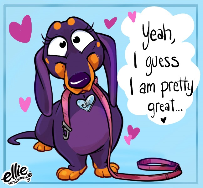 Ellie the Wienerdog Celebrates Love Your Pet Day
