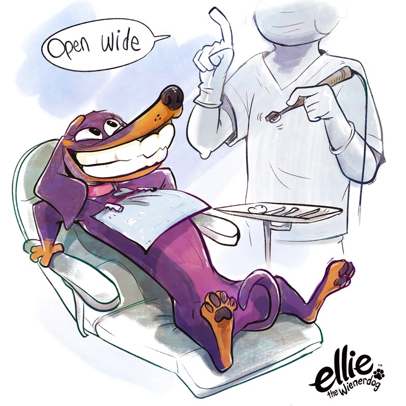 Celebrate Dentist Day with Ellie the Wienerdog