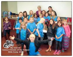 Ellie and KJ Hales at Kids Camp Visit